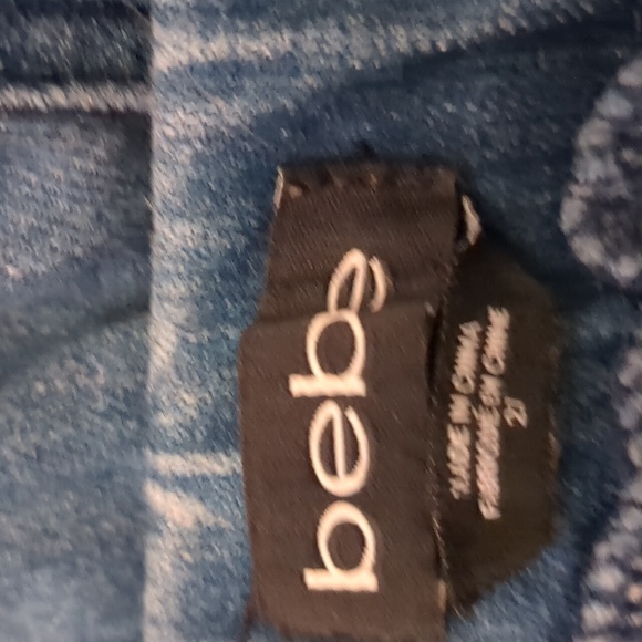 Bebe Blue Pull Up leggings size 27 - Picture 9 of 9